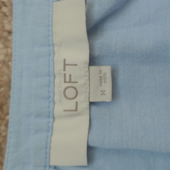 LOFT ruffle button down - Picture 2 of 5